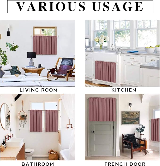 RYB HOME Small Curtains Blackout - Image 7