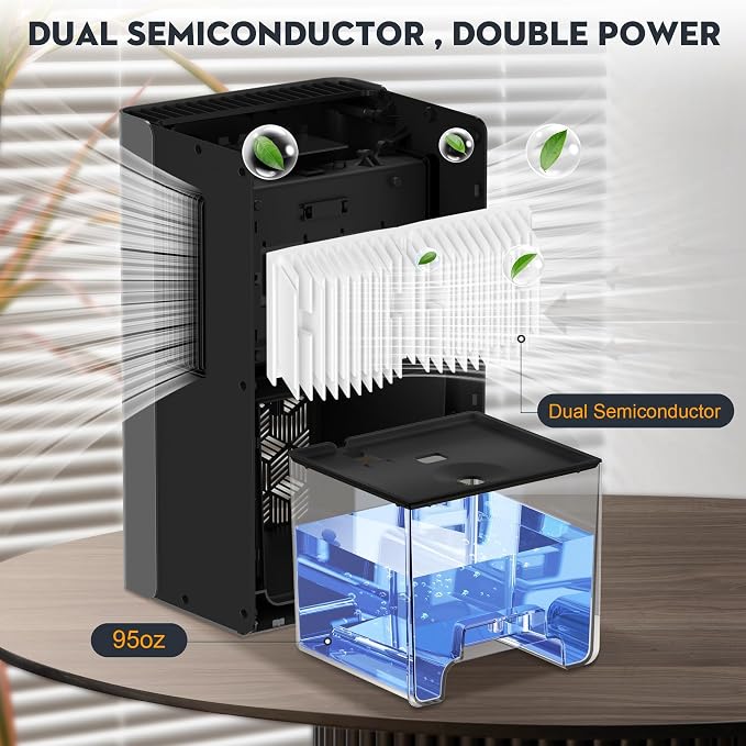 ToLife Dehumidifier for Home, 1000 sq.ft Dehumidifiers for Basement Bedroom - Image 3