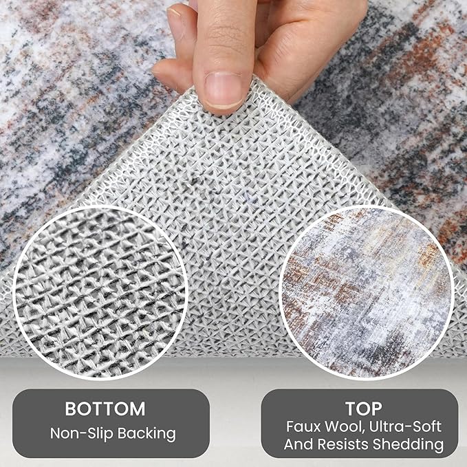 IOHOUZE Abstract Runner Rug 3x10 Ft Washable Runners - Image 4