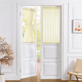 Tollpiz Short Sheer Door Curtains Closet Linen Textured Curtains Sheer Doorway by Tollpiz