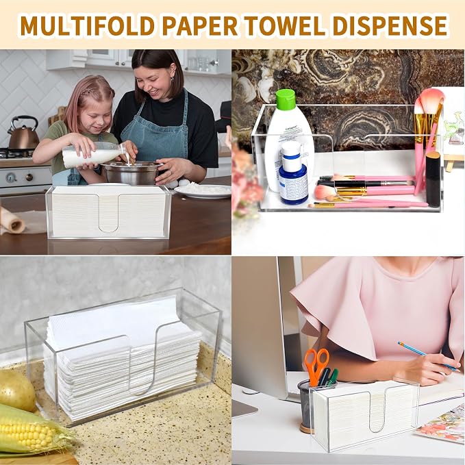 1Pack Acrylic Countertop Paper Towel Holder, Paper Towel Dispenser - Image 7