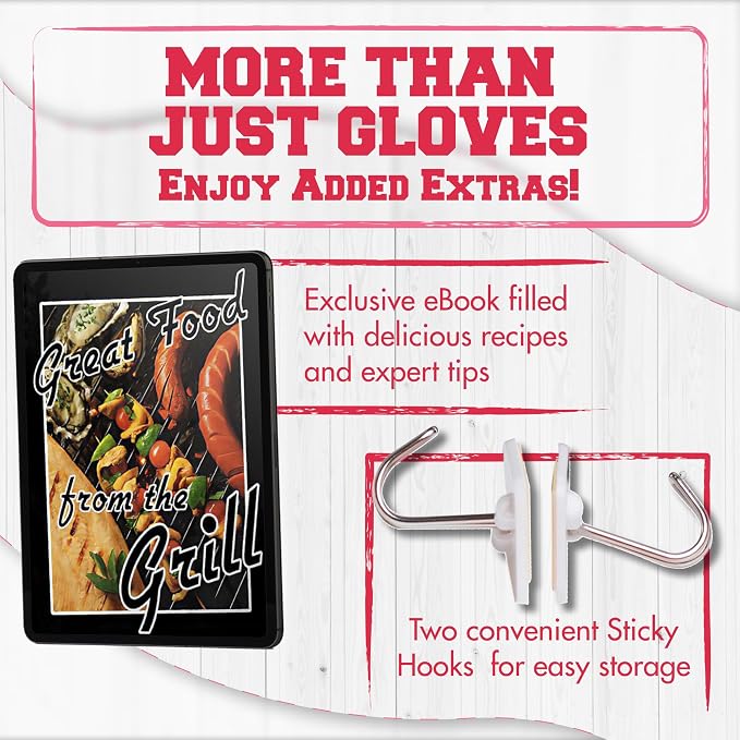 KITCHEN PERFECTION S Silicone Smoker Oven Gloves - Image 3