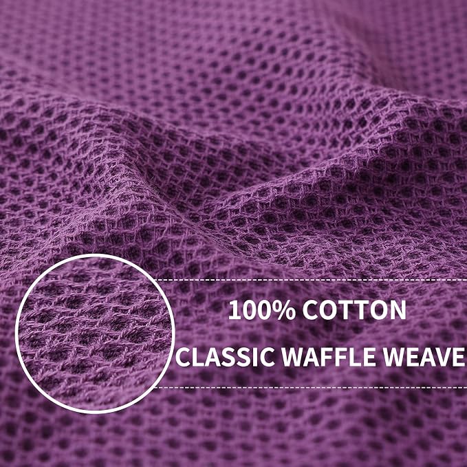 Homaxy 100% Cotton Waffle Weave Kitchen Dish Towels, Ultra Soft Absorbent Quick - Image 2