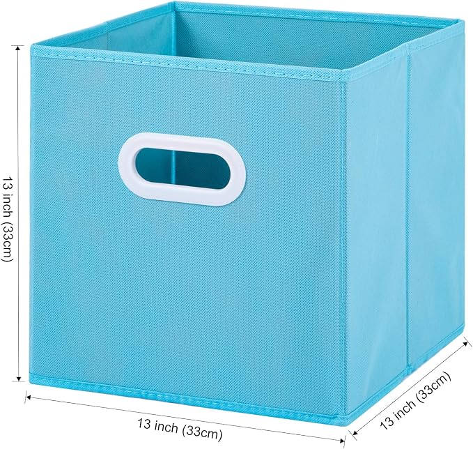 Stero Fabric Storage Cubes Bins, 13 inch Fun Colored Foldable Storage Baskets - Image 2