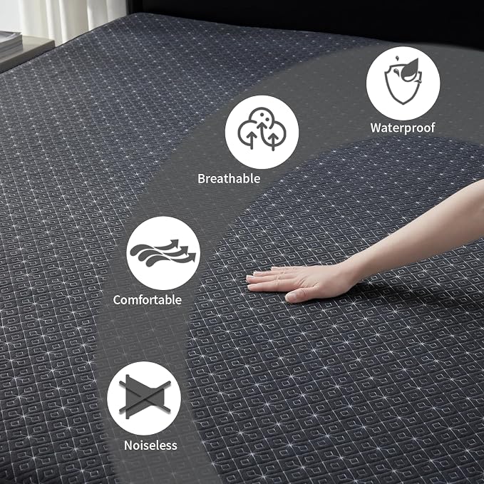 BEDLORE California King Mattress Protector, Waterproof Noiseless Mattress Cover - Image 2