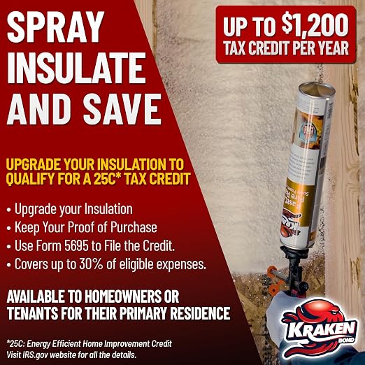 Kraken Bond Fastcoat Fire Rated Spray Foam Insulation Closed Cell in a Can 480 - Image 8