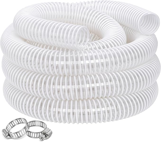 Dust Collection Hose 2-1/2 in × 5 ft Heavy Duty Clear Flexible PVC Reinforced by ZY-hosetube