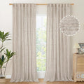 YoungsTex Linen Curtains Floor Length 102 Inch Long by YoungsTex