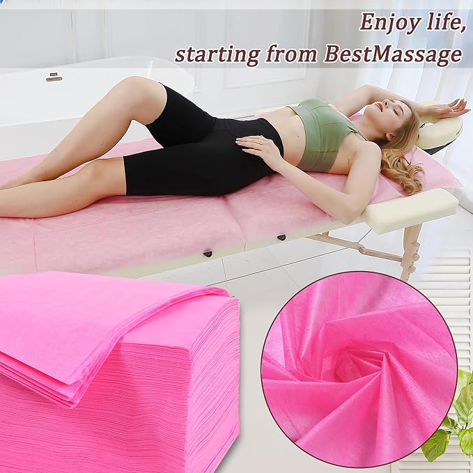 100 Pcs Disposable Bed Sheets 31" x 71" Massage Table Sheets Non Woven Fabric - Image 3