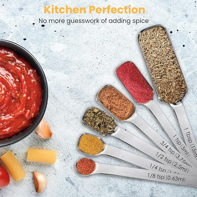 Stainless Steel Measuring Spoons Set of 14 - Image 5