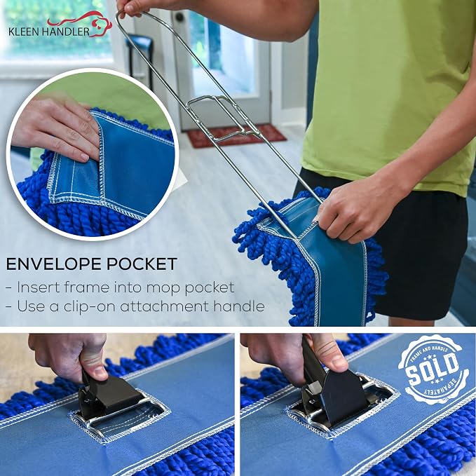 KLEEN HANDLER 36 Inch Microfiber Dust Mop Bulk Pack of 12, Large Washable - Image 6