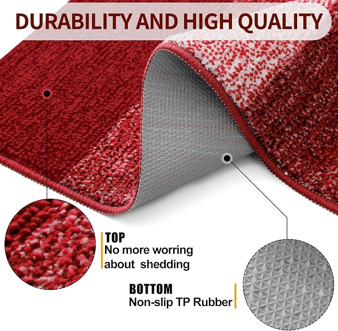 Kitinjoy Indoor Outdoor Door Mat, 59x36 Non-Slip Absorbent Dirt Trapper - Image 3
