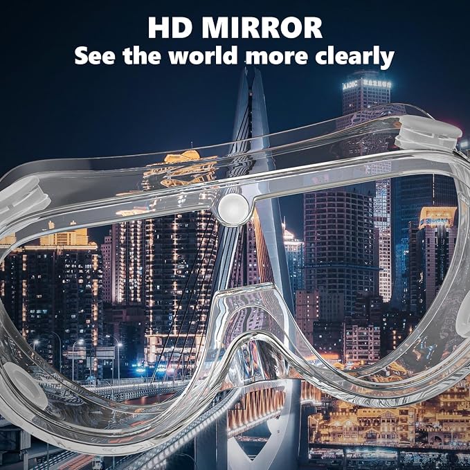 Super More 2PCS Anti-Fog Protective Safety Goggles Clear Lens Wide-Vision - Image 5