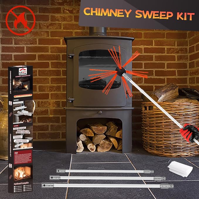 23 Feet Chimney Sweep Kit, Chimney Cleaning Kit - Image 7