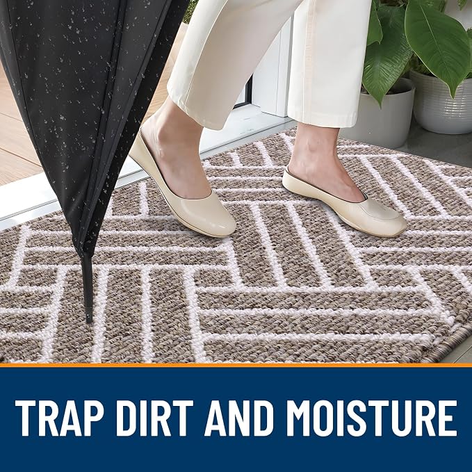 OLANLY Indoor Door Mat, 32x20 Inch, Dirt Resistant and Absorbent, Non-Slip - Image 2