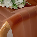 Chyhomenyc Orange Sheer Curtains 45 Inch Long 2 Panels, Light Filtering Rod by Chyhomenyc
