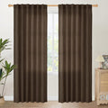 YoungsTex Brown Linen Curtains 80 Inch Length by YoungsTex
