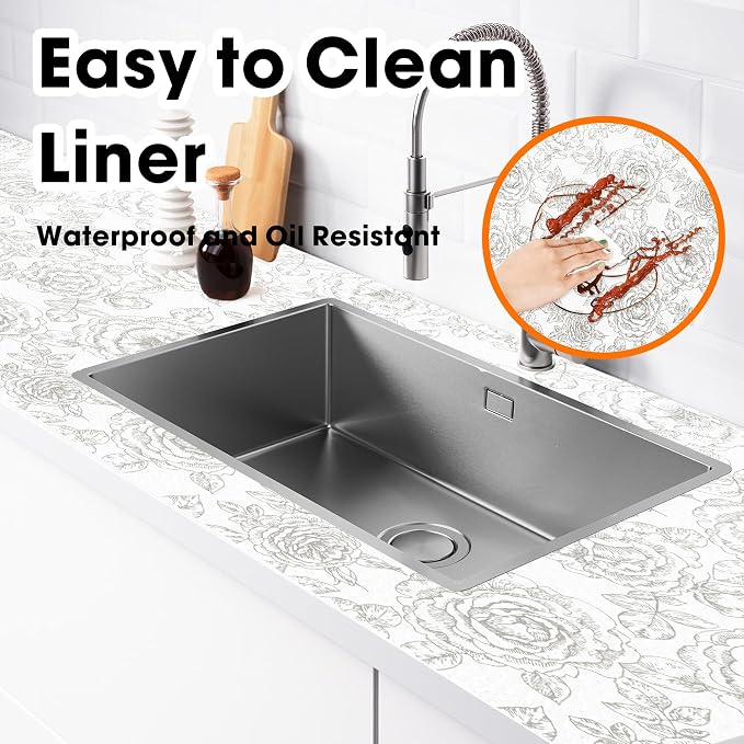 Drawer and Shelf Liner for Kitchen Cabinets Non-Adhesive, Non-Slip Cabinet - Image 3