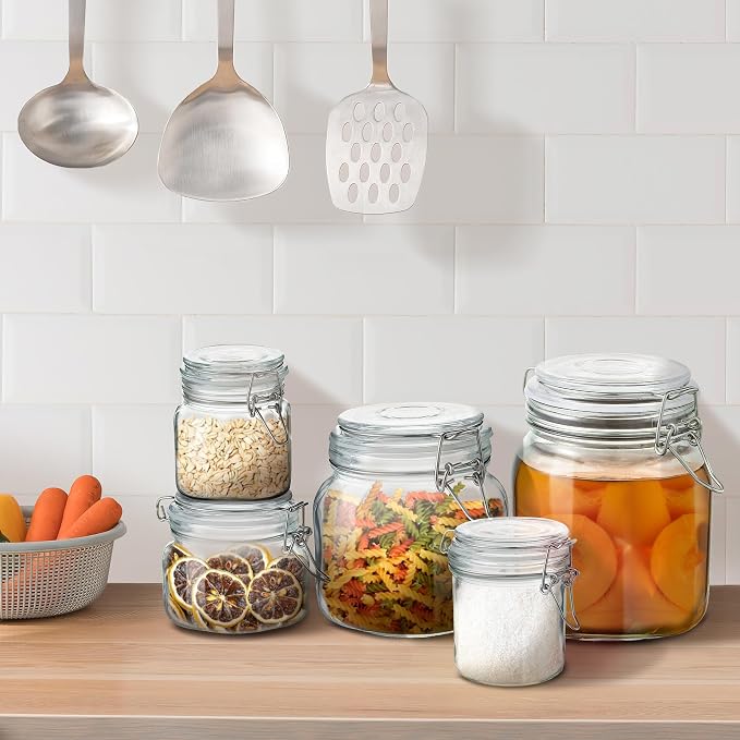 Glass Food Storage Jars with Airtight Lids 13 oz Square 4 Pack Kitchen Storage - Image 7