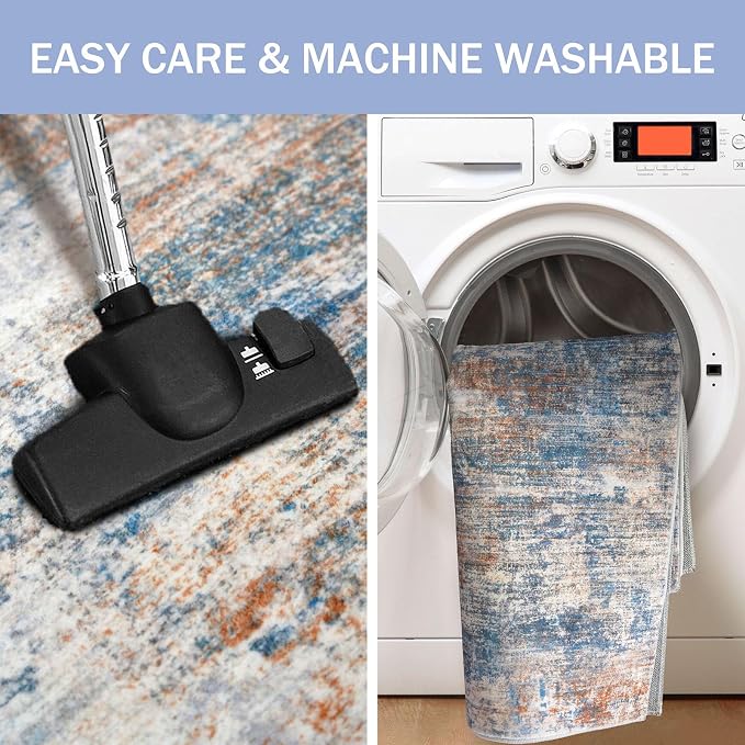 IOHOUZE Abstract Runner Rug 3x20 Ft Extra Long Washable Runners - Image 3