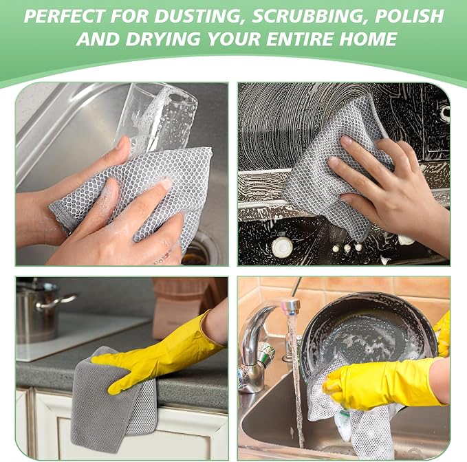 SINLAND Microfiber Dish Cloth Dish Rags - Image 7