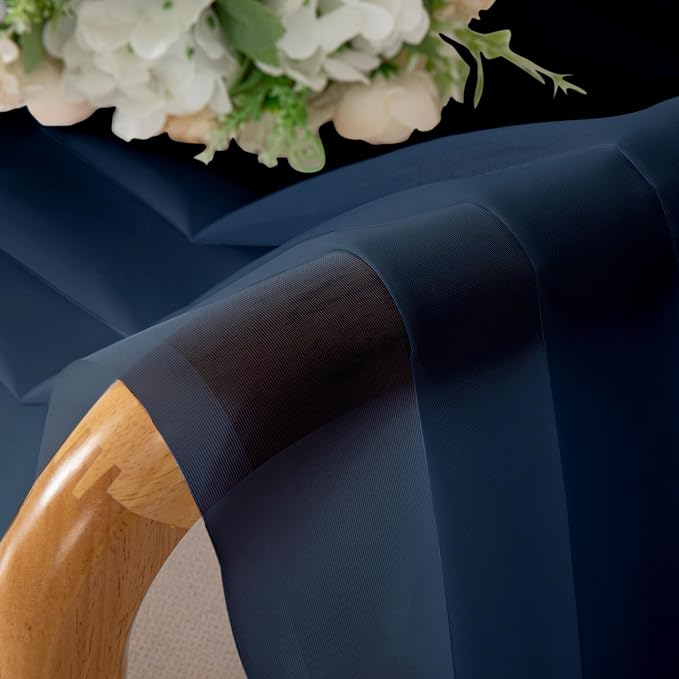 Chyhomenyc Voile Sheer Curtain Panels 54in Long 2 Pack, Short Bathroom Window - Image 5
