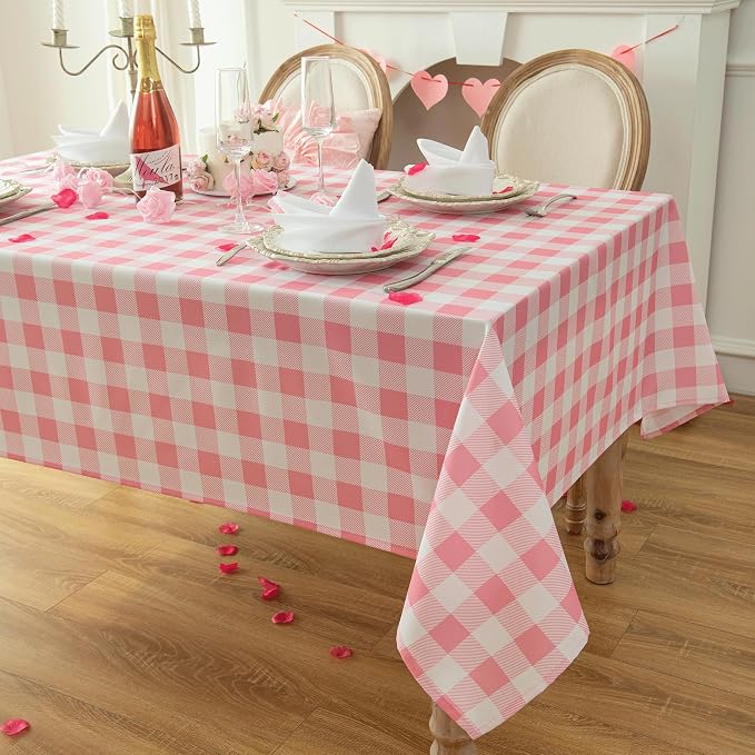 Waterproof Plaid Tablecloth Fabric - Image 9