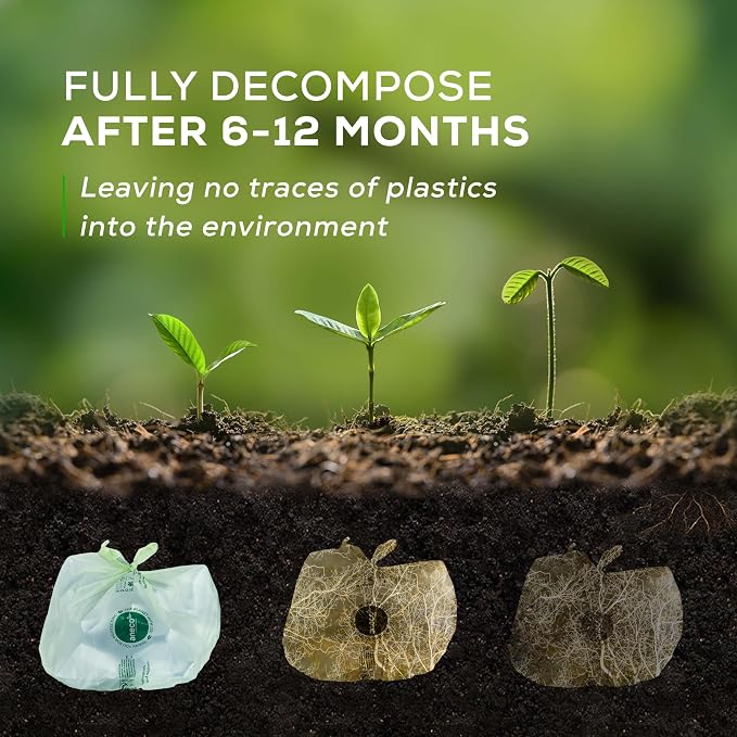 ANECO 100% Compostable Food Waste Bags 2.6 Gallon - Image 5