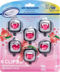 Air Jungles Honey Peach Scent Car Air Freshener Clip, 6 Vent Clips, 4ml Each by AirJungles