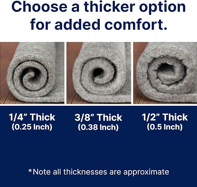 RUGPADUSA - Eco-Plush - 9' Square - 1/4" Thick - 100% Felt - Premium Cushioned - Image 7