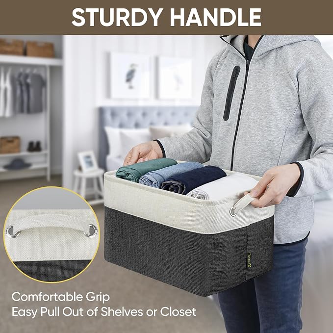 BALEINE 3 Pack Fabric Storage Bins - Image 8