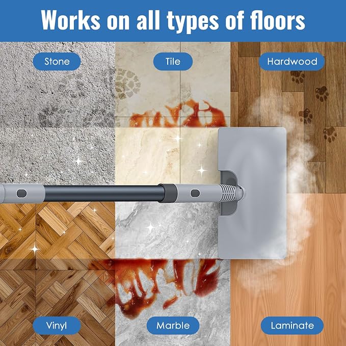 FEPPO Steam Mop with Detachable Handheld Steam Cleaner - Image 5