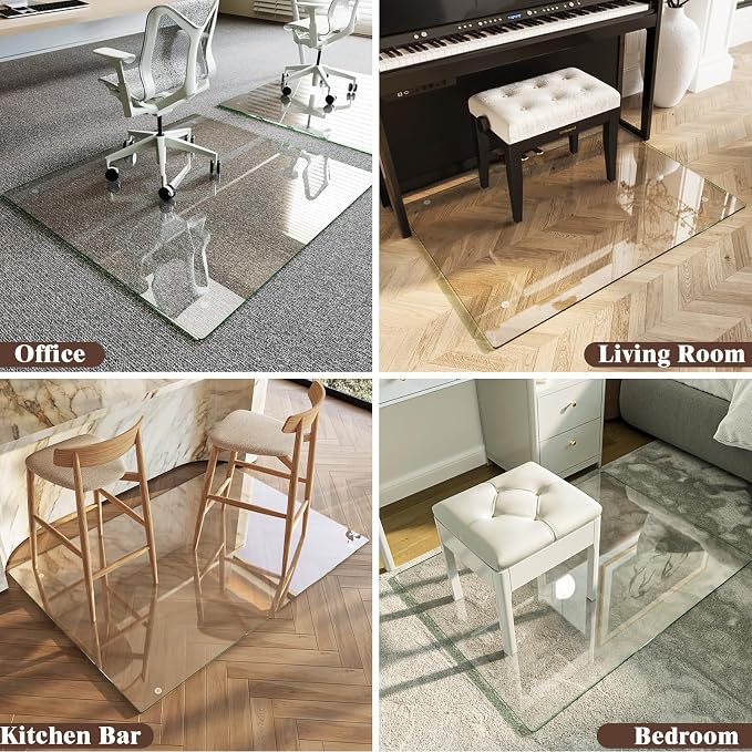 Koonmi Tempered Glass Chair Mat 60"x48" - Image 8