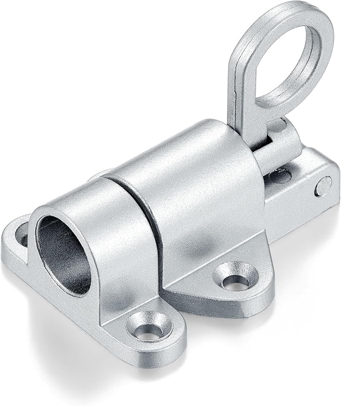 3 Packs Self-Closing Latches，Silver Gray Spring Door Lock，Resilient Bolt Latch - Image 8