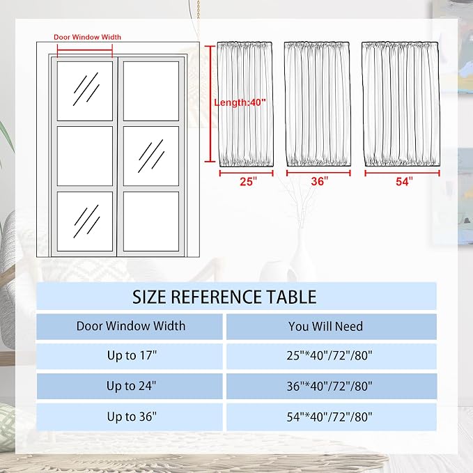 DWCN French Door Curtains Rod Pocket Thermal Blackout Curtain - Image 6
