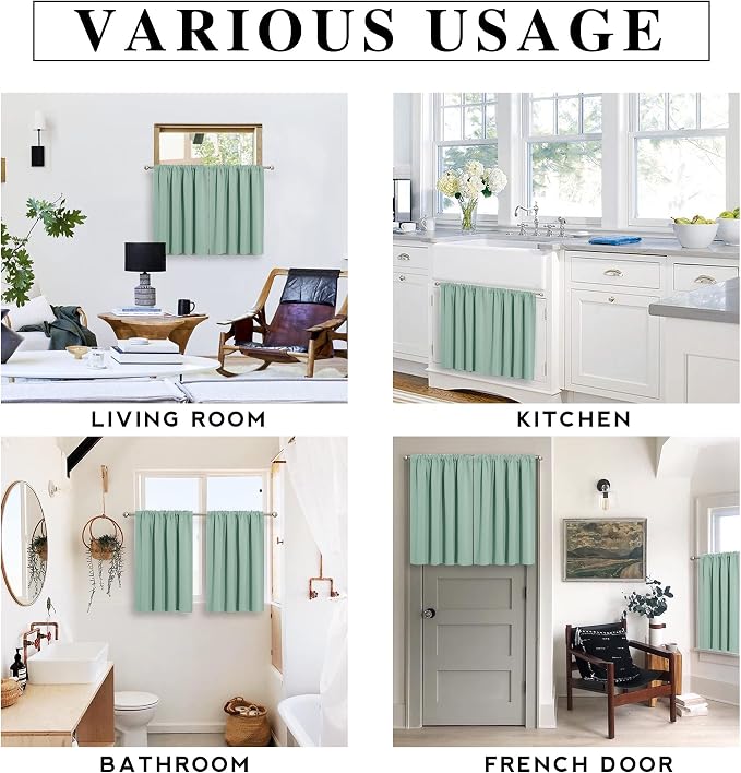 RYB HOME Rod Pocket Blackout Curtains - Image 7