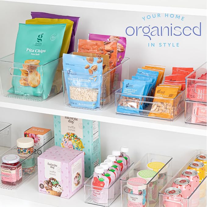 Plastic Food Storage 4 Pack Clear Container Bin - Image 6