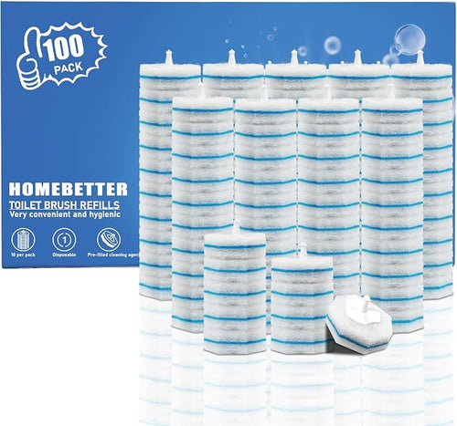 100 Count Disposable Toilet Bowl Wand Refills Prefilled by HOMEBETTER