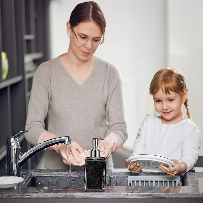 Pink Soap Dispenser with Refillable Plastic Pump - Image 5