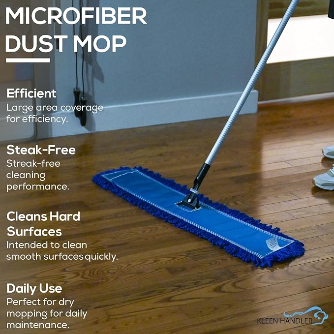 KLEEN HANDLER 6 Pack of 18 Inch Microfiber Dust Mop, Large Washable Commercial - Image 5