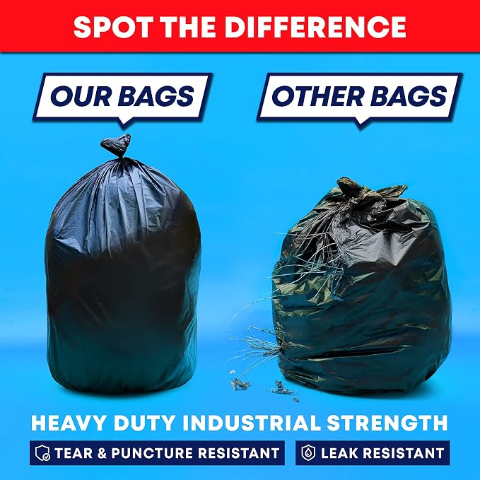 95-96 Gallon Trash Bags Heavy Duty Extra Large Trash Bags, 90 Gallon, 95 Gallon - Image 3