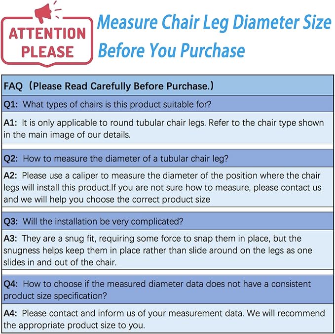 Rectangle U Shaped Chair Leg Tips Cap - Image 5
