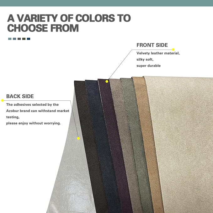 Azobur Rectangular Velvet Repair Patch, Self-Adhesive Flannel Fabric Patch - Image 3