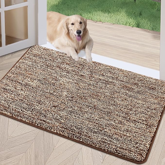 REFETONE Indoor Doormat, Front Door Mat 36"x59" Absorbent Rubber Backing Non by Refetone
