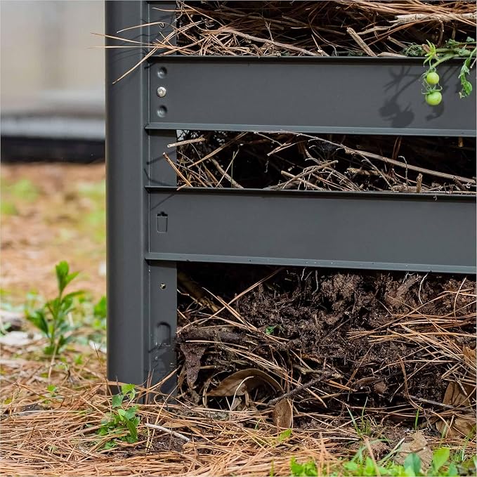 Vego Garden 32" Tall Modular Compost Bin 60" x 30" x 32" - Image 9