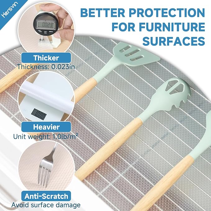 Shelf Liners 22 in x 20 ft EVA Drawer Mats, Non-Adhesive Cupboard Protector - Image 3