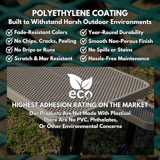 COATEDOUTDOORFURNITURE RDT-P-YEL Heavy Duty Round Trash Receptacle - Image 7