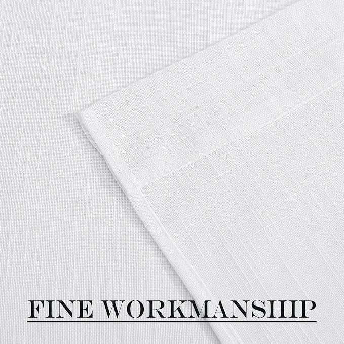 NICETOWN French Door Curtain Panel Linen Look Classroom Window Shade Sidelight - Image 6