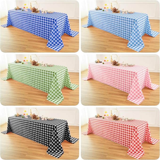Waterproof Checkered Tablecloth Runner Fabric - Image 3