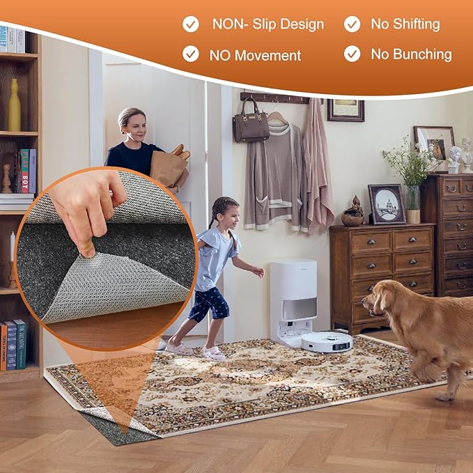 Felt Rug Pad, 2 x 10 Ft Rubber Non-Slip Rug Pad Gripper, Keep Rugs Secure and - Image 6